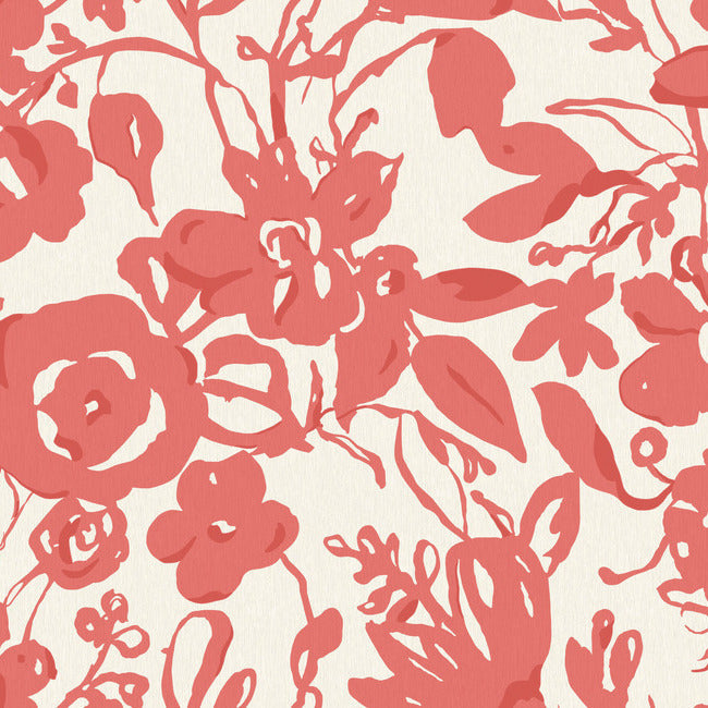 BLOOMS SECOND EDITION BRUSHSTROKE FLORAL WALLPAPER