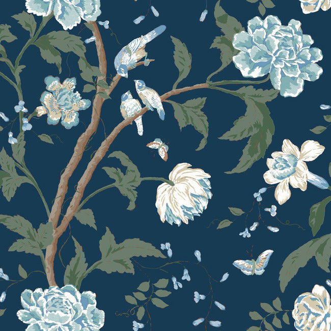 BLOOMS SECOND EDITION TEAHOUSE FLORAL WALLPAPER