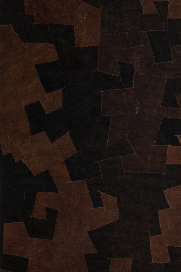 BARK CLOTH WALLPAPER PANORAMIQUE BLACK BROWN