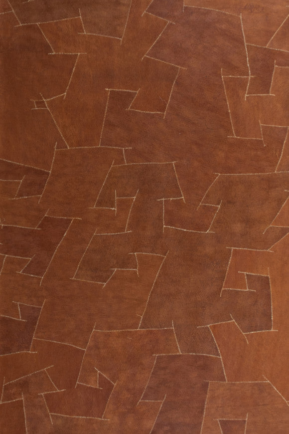 BARK CLOTH WALLPAPER PANORAMIQUE ORANGE