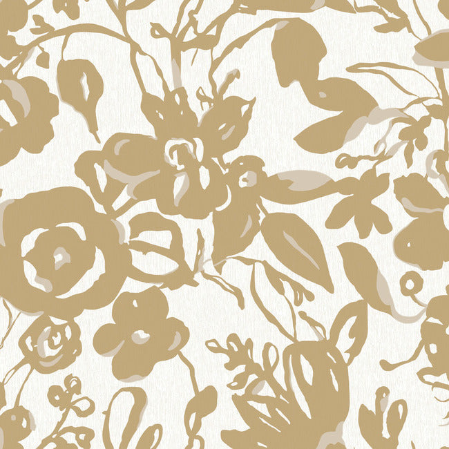 BLOOMS SECOND EDITION BRUSHSTROKE FLORAL WALLPAPER