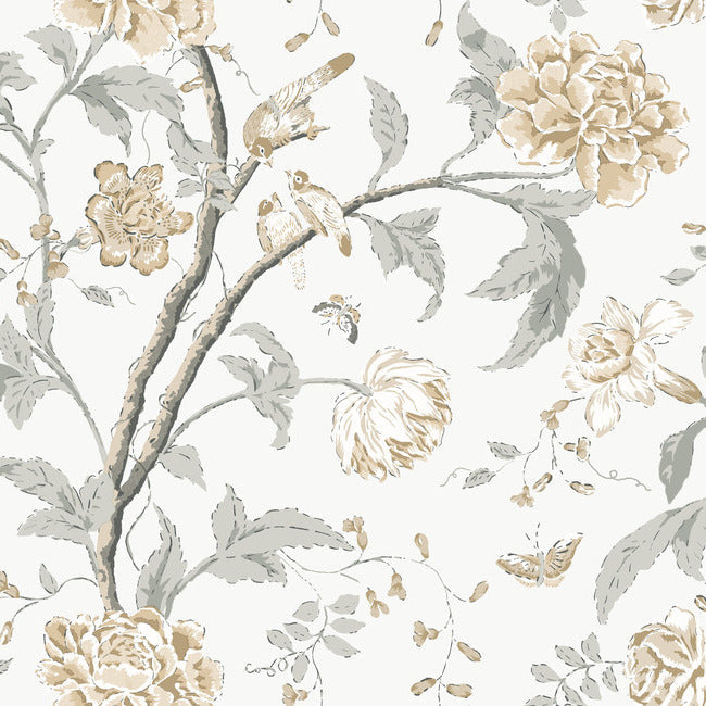 BLOOMS SECOND EDITION TEAHOUSE FLORAL WALLPAPER