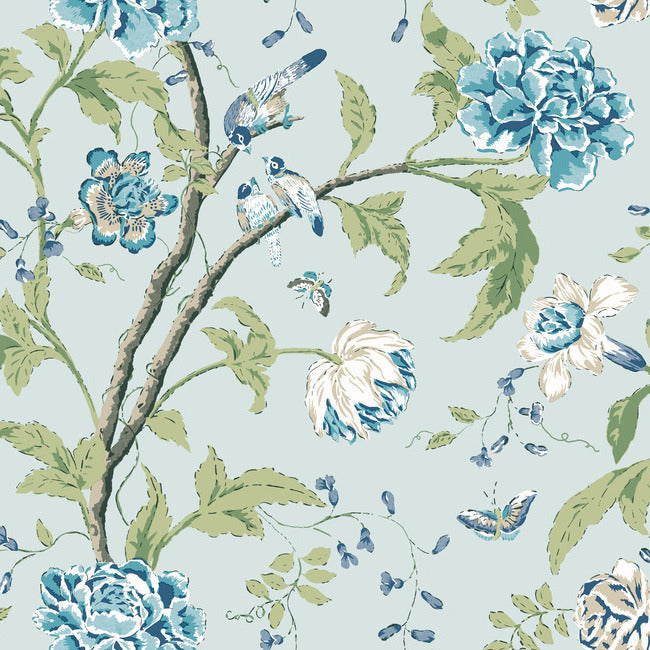 BLOOMS SECOND EDITION TEAHOUSE FLORAL WALLPAPER