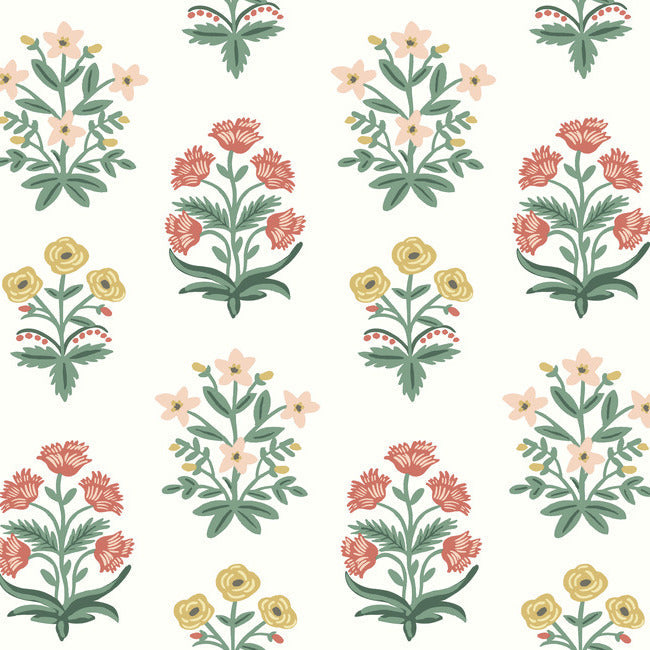 RIFLE PAPER CO. SECOND EDITION MUGHAL ROSE WALLPAPER