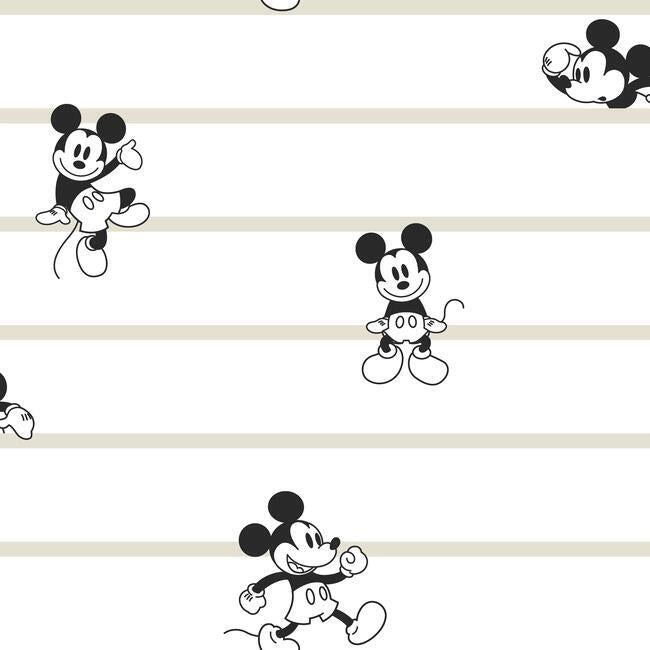 DISNEY KID VOL 4 DISNEY MICKEY MOUSE STRIPE WALLPAPER