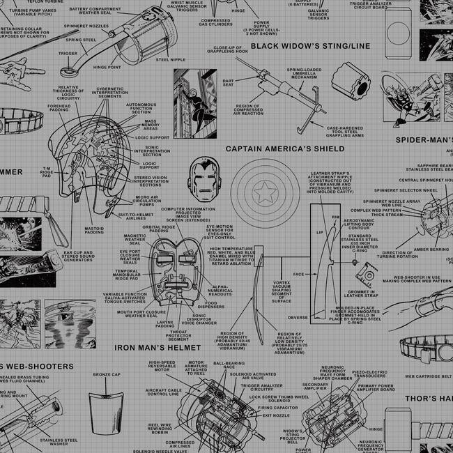 DISNEY KID VOL 4 MARVELS HEROES SCHEMATICS WALLPAPER