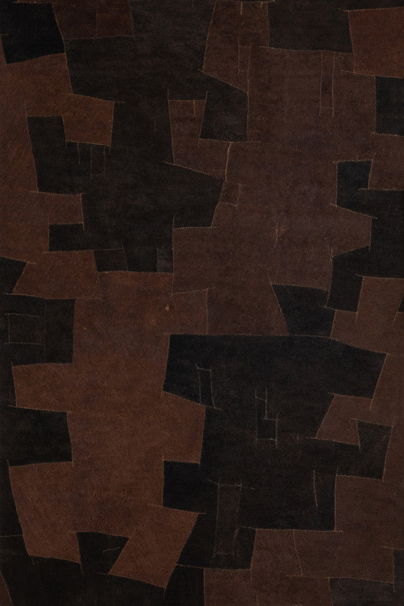 BARK CLOTH WALLPAPER PANORAMIQUE BLACK BROWN