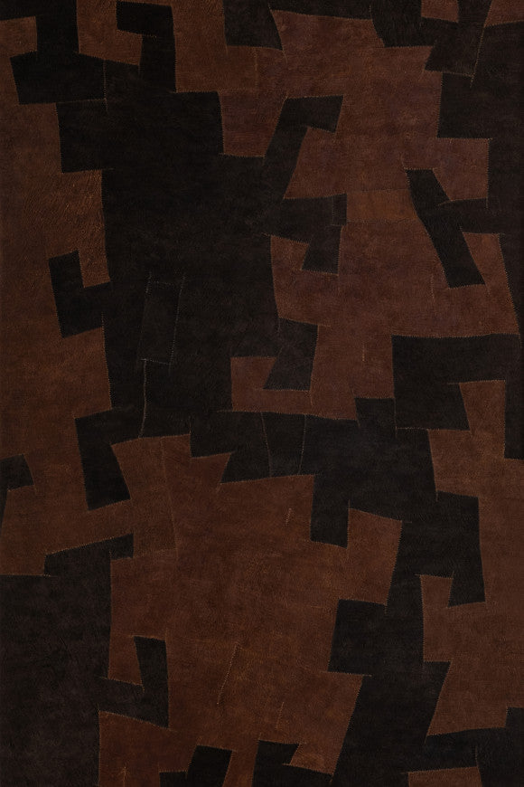 BARK CLOTH WALLPAPER PANORAMIQUE BLACK BROWN